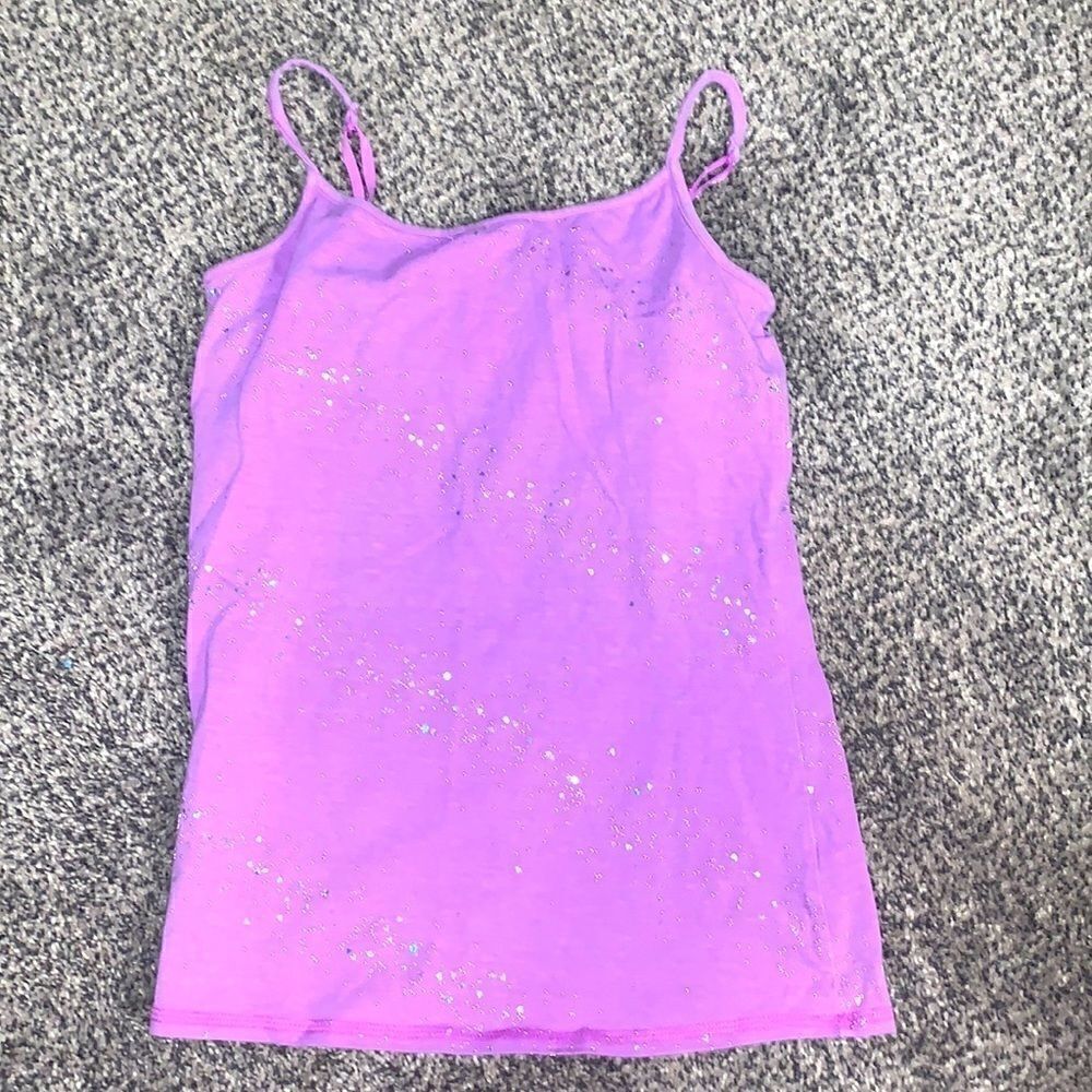 Justice Purple Sparkly Tank Top - Size 12